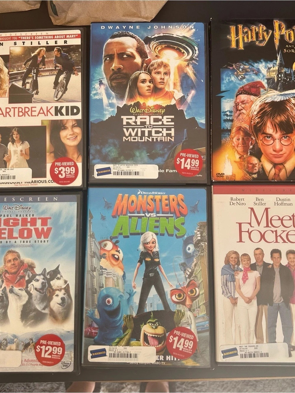 Family 6 DVDs various DVD movie lot: The Heartbreak Kid, Race to Witch Mountain,
